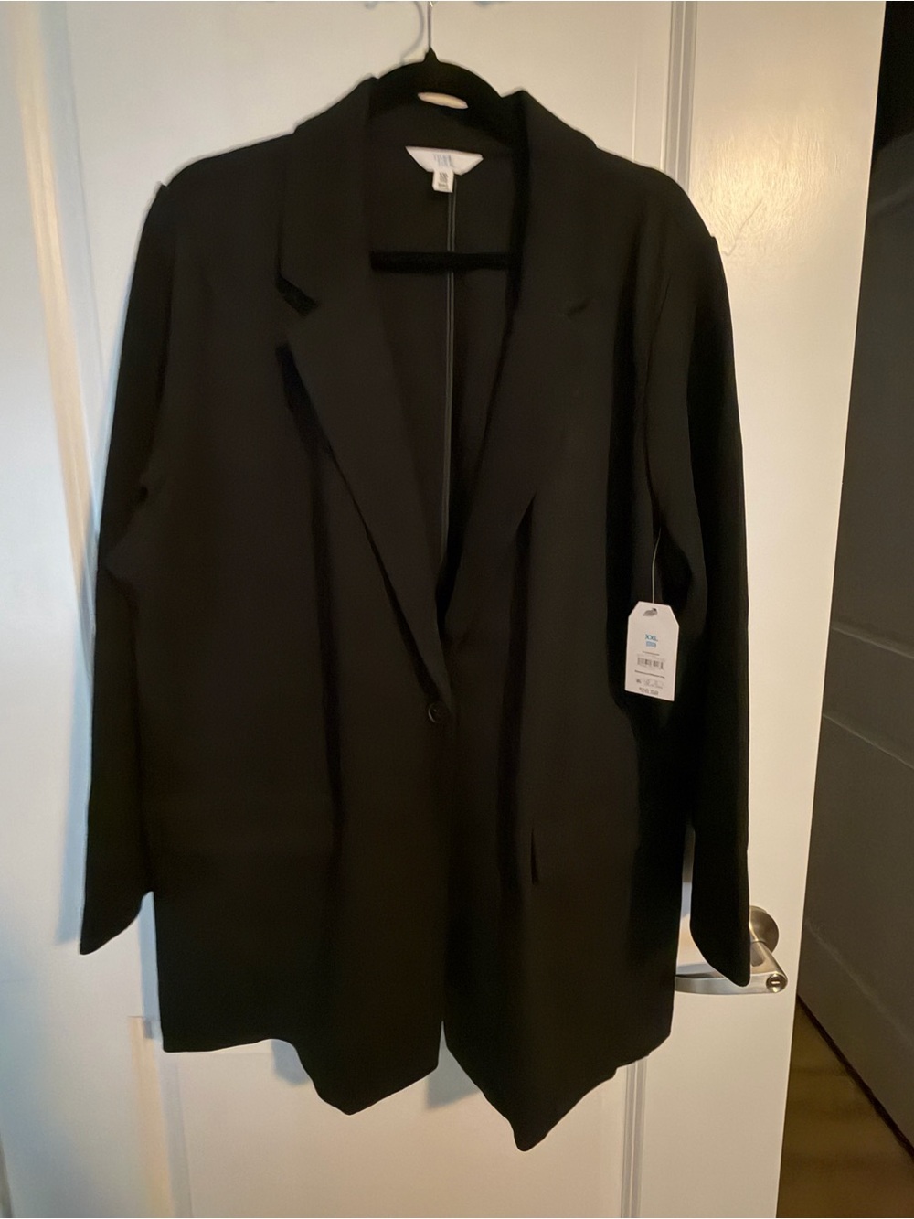 Time and Tru Womens Black Longline Blazer Jacket - XXL(20) - NWT